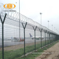 airport security fencing wall with barb wire